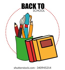 Back to school icon graphic design, vector illustration clip art