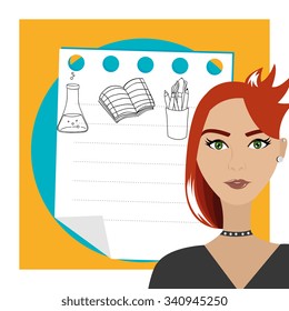 Back to school icon graphic design, vector illustration clip art