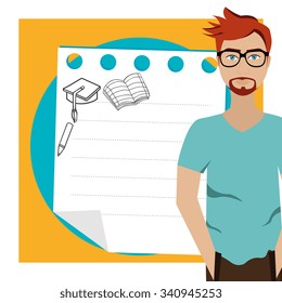 Back to school icon graphic design, vector illustration clip art