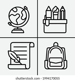 Back to school icon. Great vector for education, social media, web etc