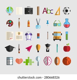 Back to School icon, illustration vector.