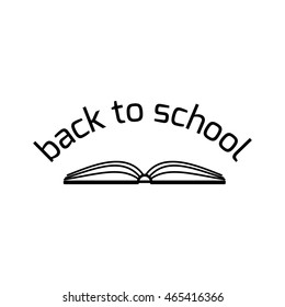 Back to school icon isolated on white.