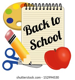 back to school icon on white background