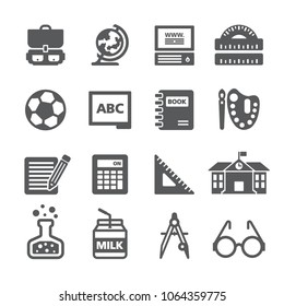 Back to school icon set