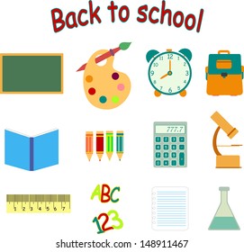 back to school icon set