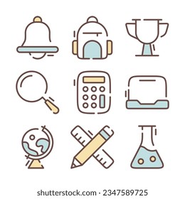 Back to school icon set