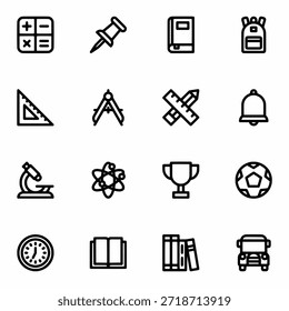  Back to School icon set