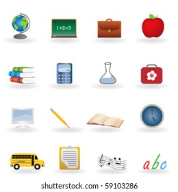 Back to school icon set