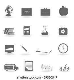 Back to school icon set