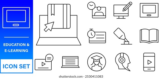 Back to school icon set with 50 different vector icons related with education, success, academic subjects and more.