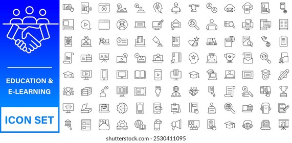 Back to school icon set with 50 different vector icons related with education, success, academic subjects and more.