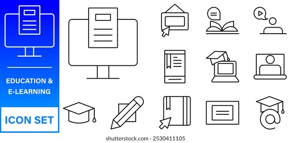 Back to school icon set with 50 different vector icons related with education, success, academic subjects and more.