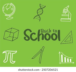 Back to school icon set. Back to school icons and backgrounds vector illustration