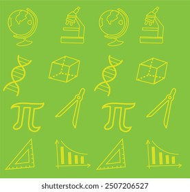 Back to school icon set. Back to school icons and backgrounds vector illustration