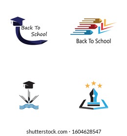 Back to school with icon and symbol vector illustration