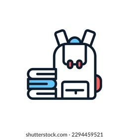 Icono de Volver a la escuela en vector. Ilustración