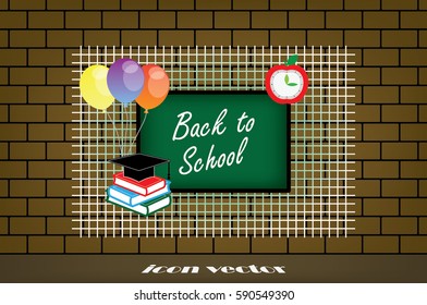 Back to School icon vector illustration.