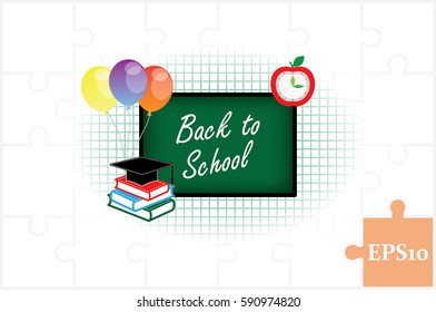 Back to School icon vector illustration.