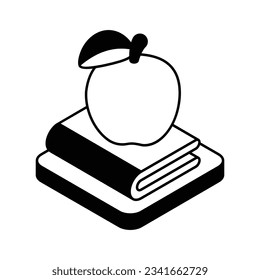 Back To School icon, vector stock illustration.