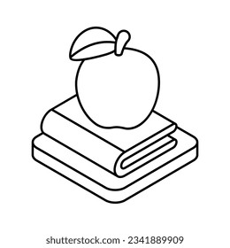 Back To School icon, vector stock illustration.