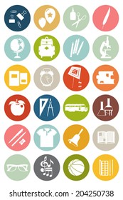 back to school icons set | Collection of scholar icons | Educational icons collection