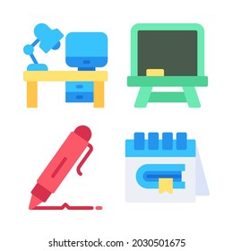back to school icons set. Perfect for website mobile app, app icons, presentation, illustration and any other projects.