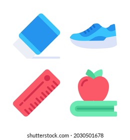 back to school icons set. Perfect for website mobile app, app icons, presentation, illustration and any other projects.