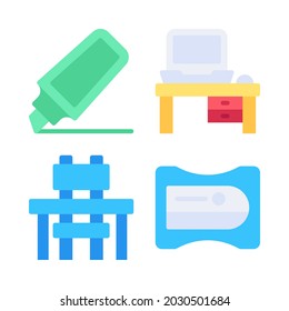 back to school icons set. Perfect for website mobile app, app icons, presentation, illustration and any other projects.
