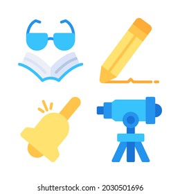 back to school icons set. Perfect for website mobile app, app icons, presentation, illustration and any other projects.