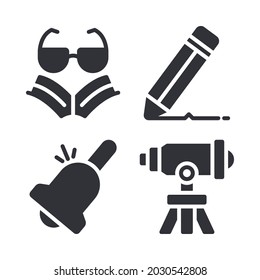 back to school icons set. Perfect for website mobile app, app icons, presentation, illustration and any other projects.