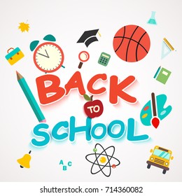 Back to school icons vector