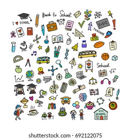 Back to school, icons for your design