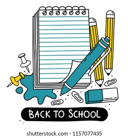 Back to school illustration. 