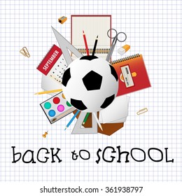 Back to school illustration background