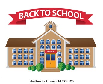 Back to school illustration. EPS 10 vector, grouped for easy editing. No open shapes or paths.