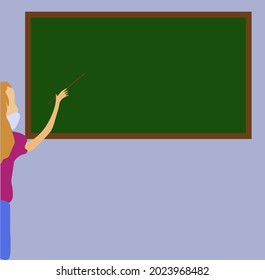 Zurück zur Schulgrafik, Lehrer in einer Maske