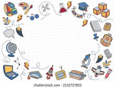 back to school illustration Vector for banner, poster, flyer