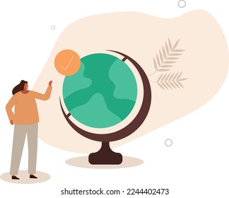 Zurück zur Schule Illustration.Charakter Vorbereitung auf den Beginn eines neuen akademischen Jahres.