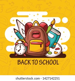 back to school with illustrations
