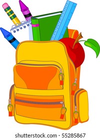 Back to school image concept. All objects are grouped and layered for easy editing.