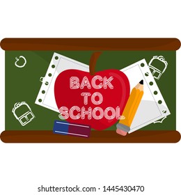 Back to school image with a school objects - Vector
