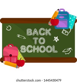 Back to school image with a school objects - Vector