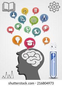 Back to school Info graphic set with charts and other elements. Vector illustration.