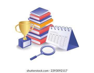 Back to school infographic concept for champion students