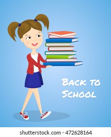 Back to school infographics concept icons flat design vector illustration. Concept icons of education and learning. Knowledge sign.