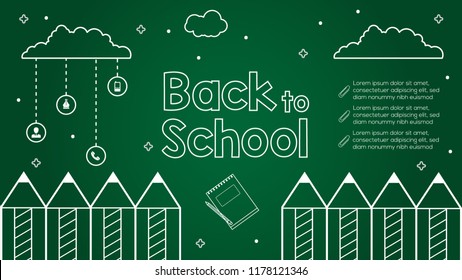 Back to School infographics icon business vector illustration