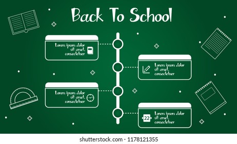Back to School infographics icon business vector illustration