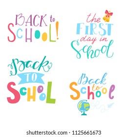 Back to school information cards set. Student template of flyear, magazines, posters, book cover, banners. College education infographic concept background. Layout illustrations modern pages