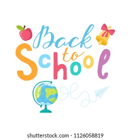 Back to school information cards set.