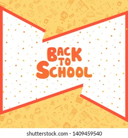 Back to school information page. Education template of flyer, magazines, posters, book cover, banner. Exam infographic concept background. Layout illustration template pages with typography text